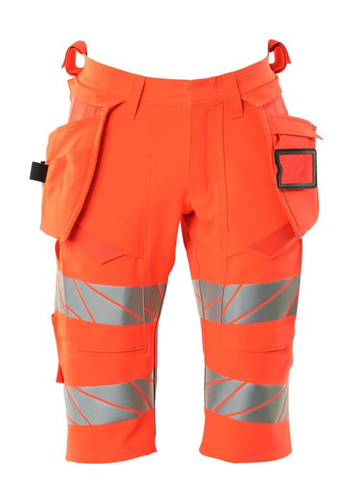 Shorts, lang mit Hängetaschen ACCELERATE SAFE hi-vis rot