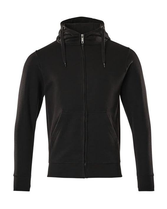 Kapuzensweatshirt mit Reißverschluss CROSSOVER vollschwarz