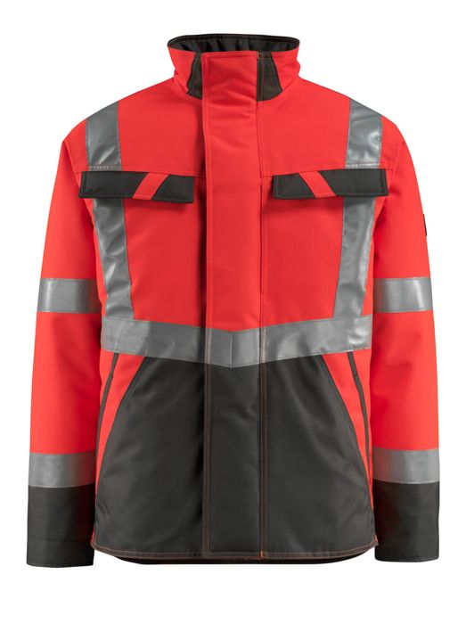 Winterjacke SAFE LIGHT hi-vis rot/dunkelanthrazit