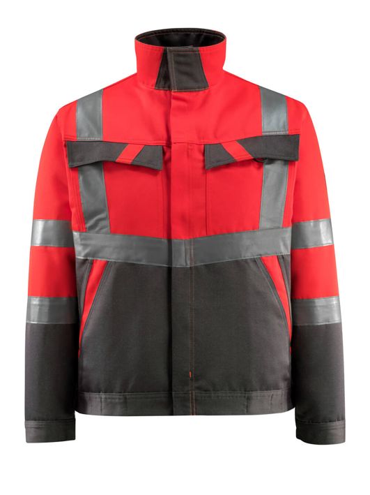 Jacke SAFE LIGHT hi-vis rot/dunkelanthrazit