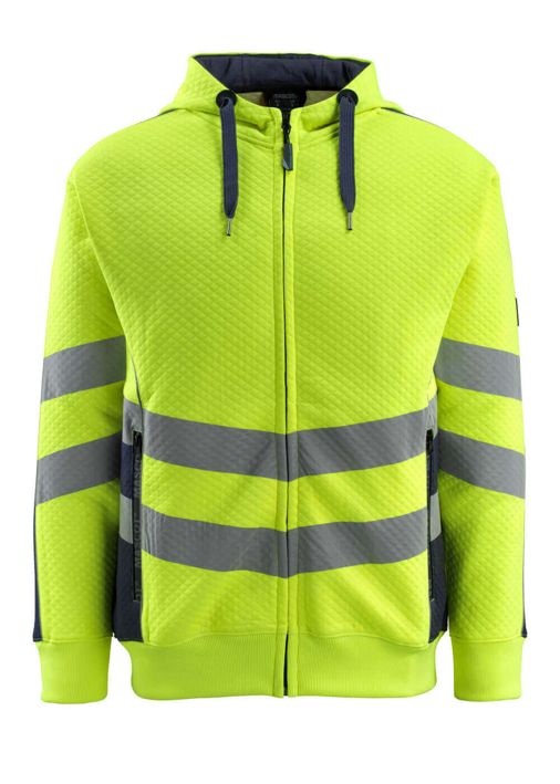 Kapuzensweatshirt mit Reißverschluss SAFE SUPREME hi-vis gelb/schwarzblau