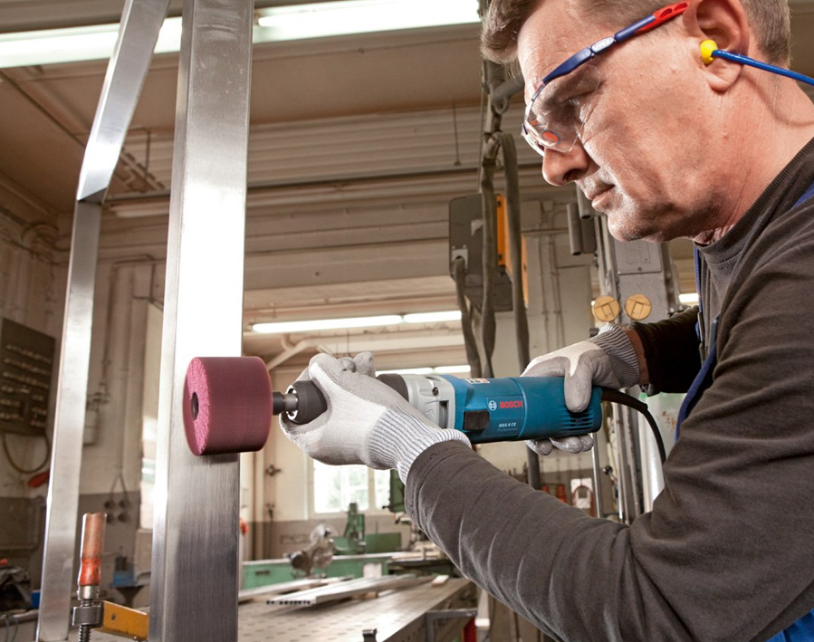 Smerigliatrice Assiale Bosch Professional Ggs 28 Ce - 650 Watt Con Pinza 6 Mm E Chiavi - Foto 5