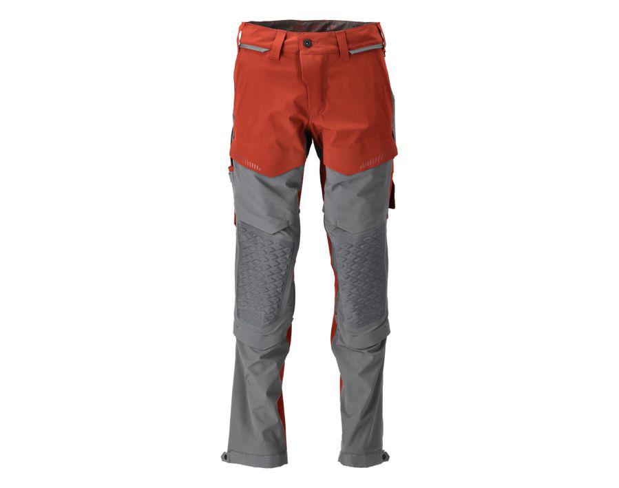 Hose mit Knietaschen CUSTOMIZED herbstrot/anthrazitgrau