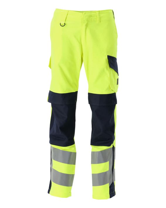 Hose mit Knietaschen MULTISAFE hi-vis gelb/schwarzblau