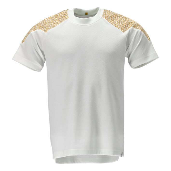 T-Shirt, Kurzarm FOOD & CARE weiss/currygelb