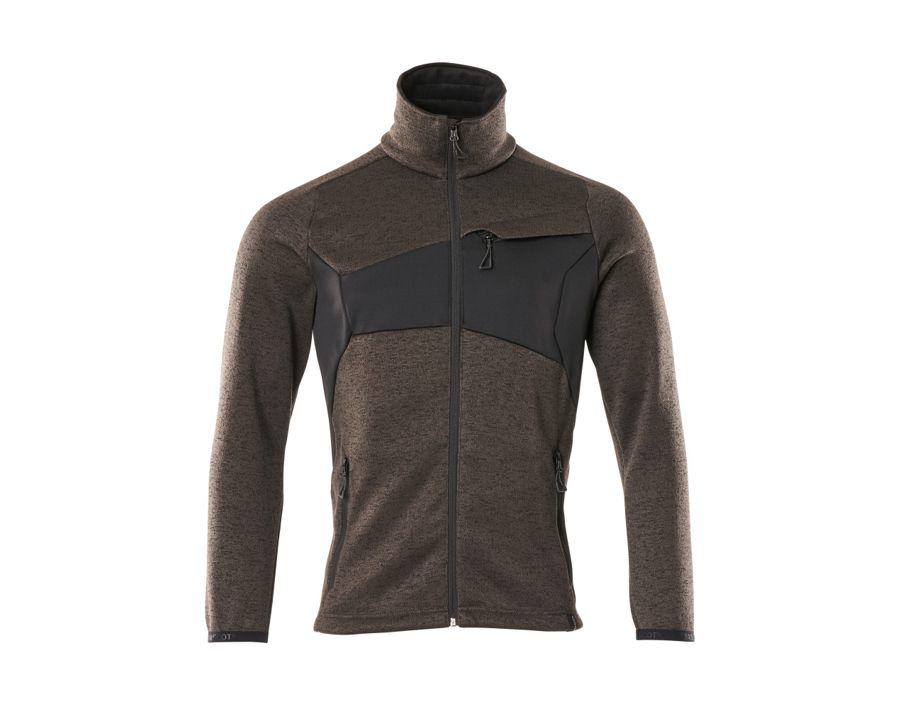 Strickpullover mit Reißverschluss ACCELERATE dunkelanthrazit/schwarz