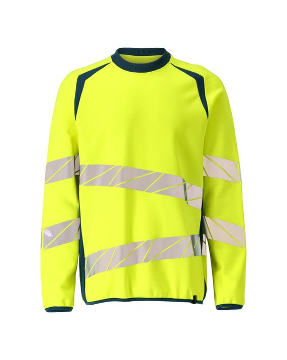 Sweatshirt ACCELERATE SAFE hi-vis gelb/dunkelpetroleum