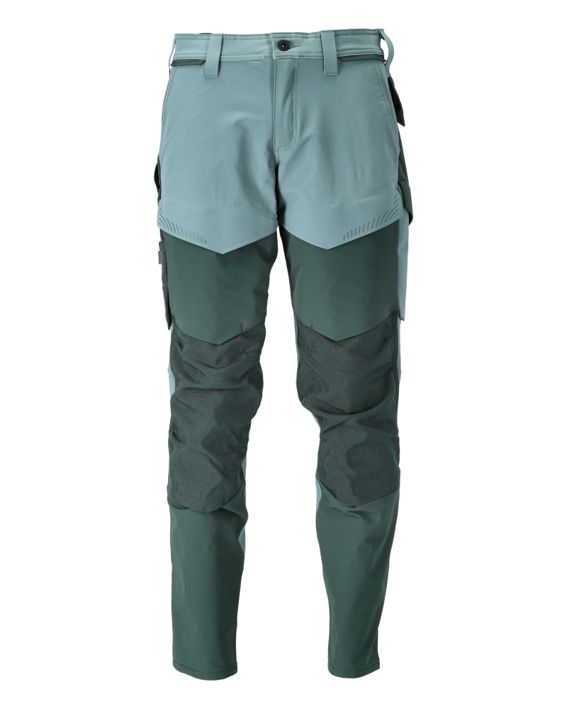 Hose mit Knietaschen CUSTOMIZED helles waldgrün/waldgrün