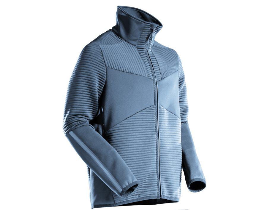 Fleecepullover mit Reißverschluss CUSTOMIZED steinblau