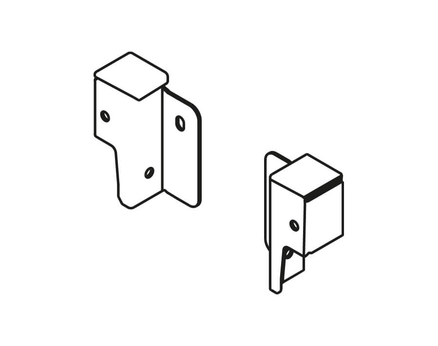 Rückwandverbinder-Set für Holzrückwände ArciTech Höhe 78 mm