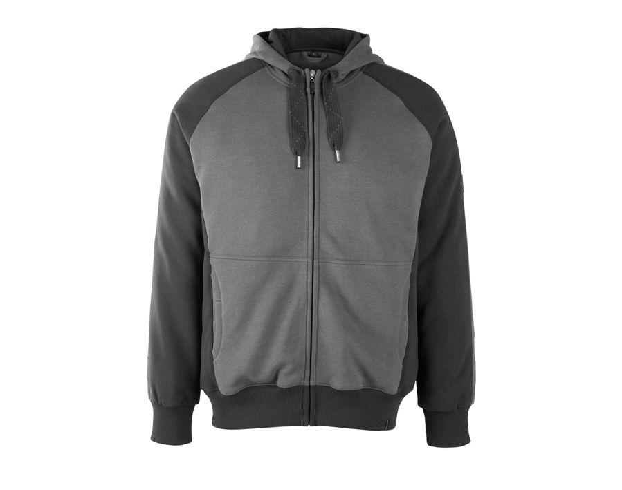 Kapuzensweatshirt mit Reißverschluss UNIQUE dunkelanthrazit/schwarz