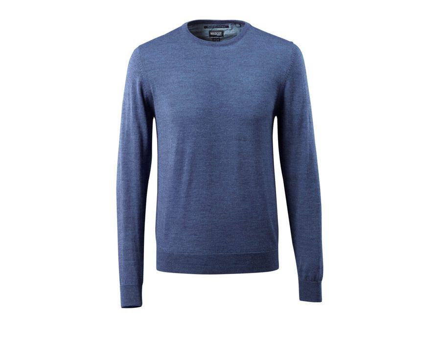 Strickpullover FRONTLINE blau-meliert