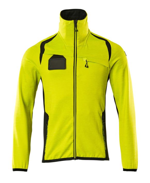 Fleecepullover mit Reißverschluss ACCELERATE SAFE hi-vis gelb/schwarz