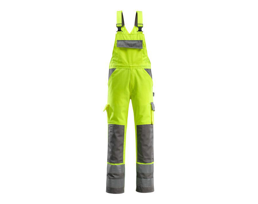 Latzhose mit Knietaschen SAFE COMPETE hi-vis gelb/anthrazit