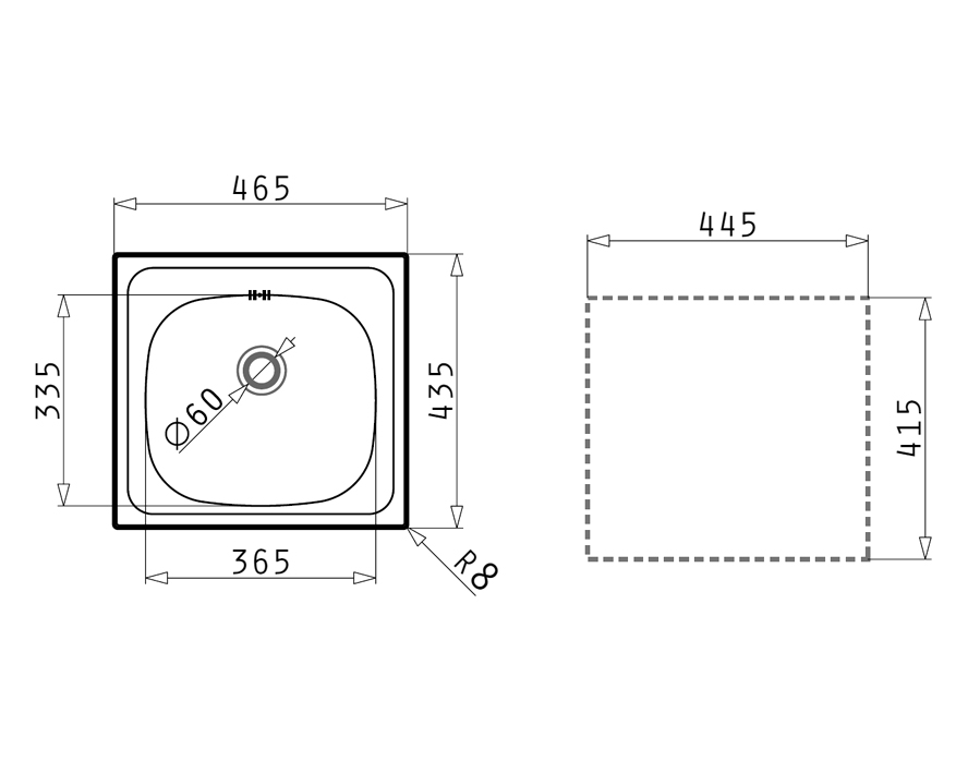 Spüle Serie BASIC E 33