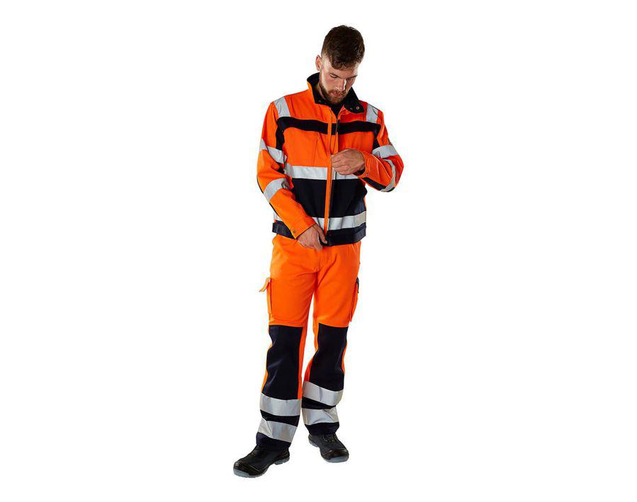 Jacke SAFE COMPETE hi-vis orange/marine