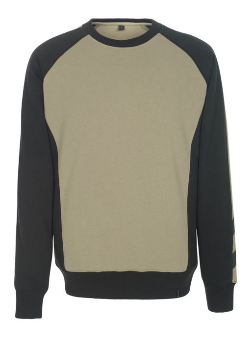 Sweatshirt UNIQUE hellkhaki/schwarz