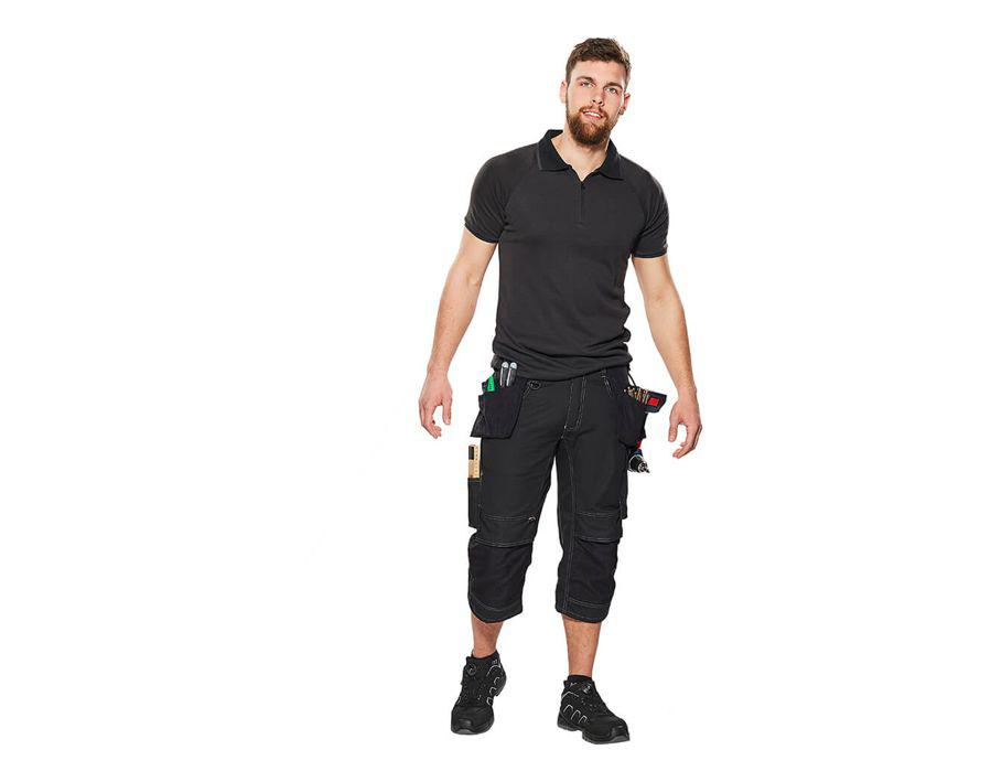 Dreiviertel-Hose mit Hängetaschen UNIQUE schwarz