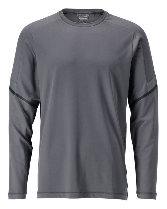T-Shirt, Langarm CUSTOMIZED Anthrazitgrau