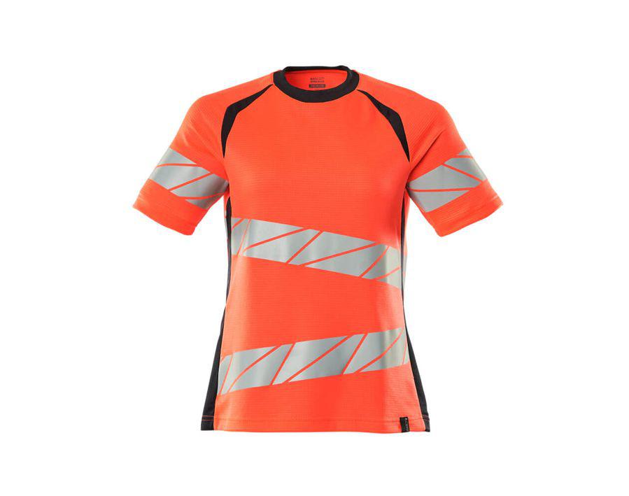 T-Shirt ACCELERATE SAFE Hi-vis rot/schwarzblau