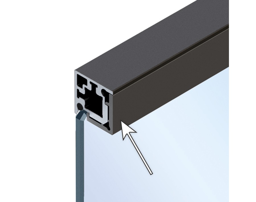 Cadro Clip-Eckprofil 1-seitig Edelstahl Optik