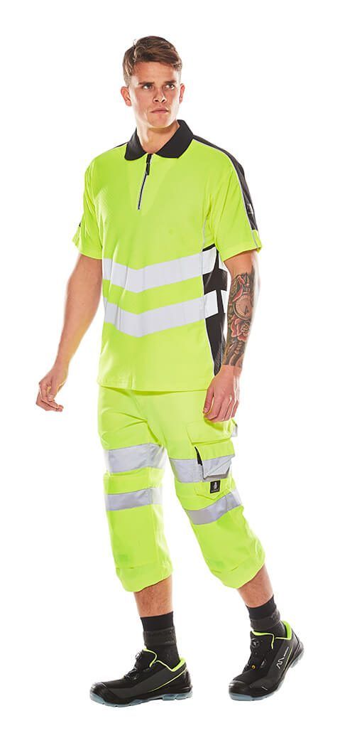 Dreiviertel-Hose mit Knietaschen SAFE SUPREME hi-vis orange