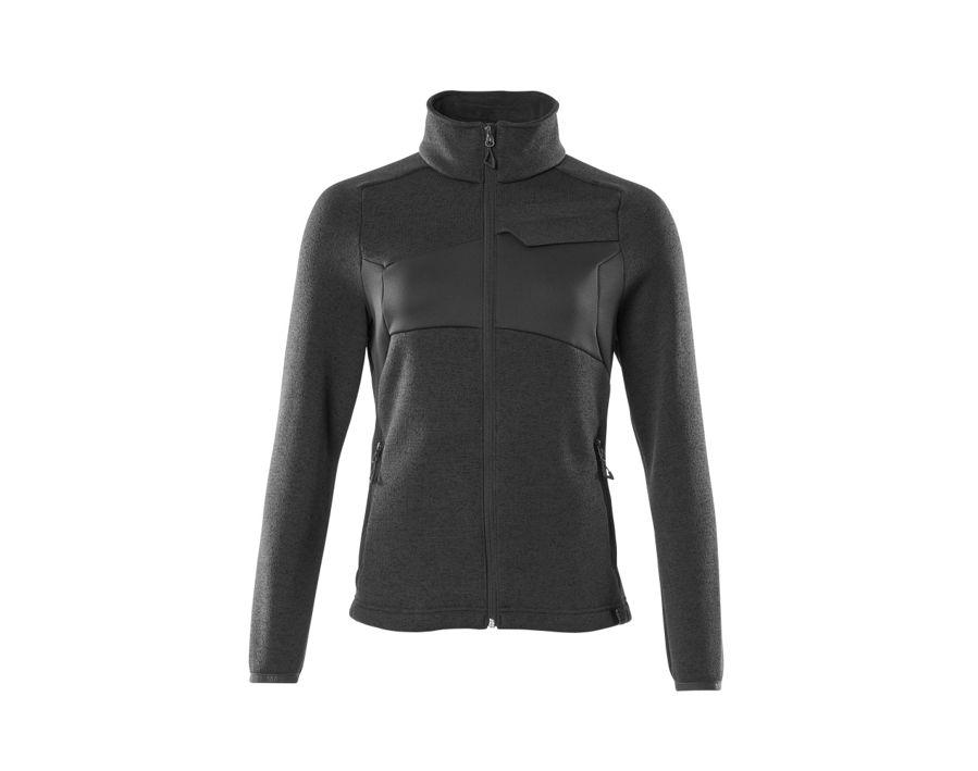 Strickpullover mit Reißverschluss ACCELERATE schwarz