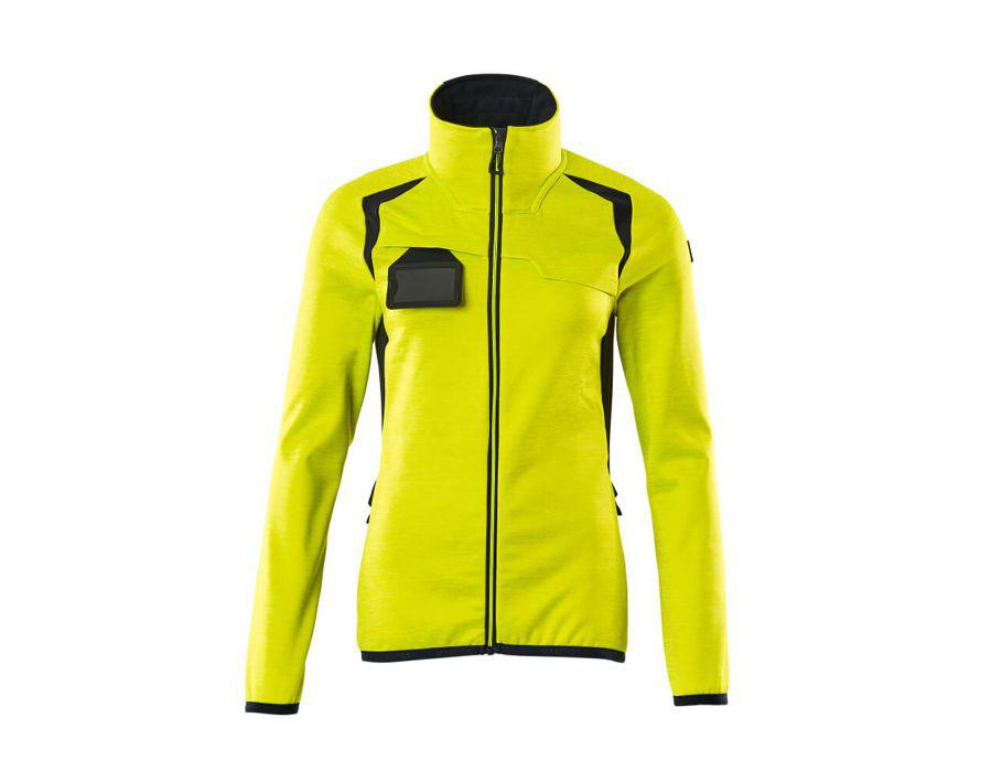 Fleecepullover mit Reißverschluss ACCELERATE SAFE hi-vis gelb/schwarzblau
