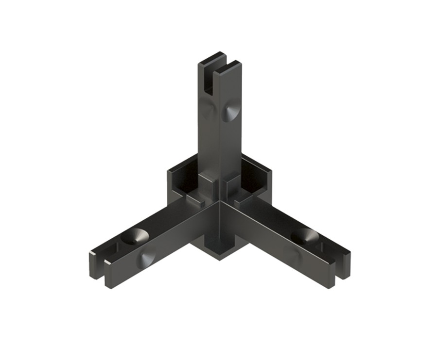 Cadro Verbindungsknoten 3-fach LED-Verbindung Edelstahl Optik