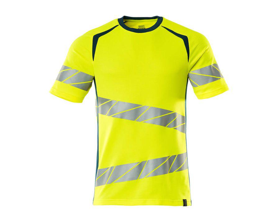 T-Shirt ACCELERATE SAFE hi-vis gelb/dunkelpetroleum
