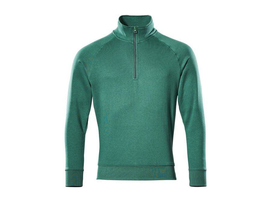 Sweatshirt mit kurzem Reißverschluss CROSSOVER grün