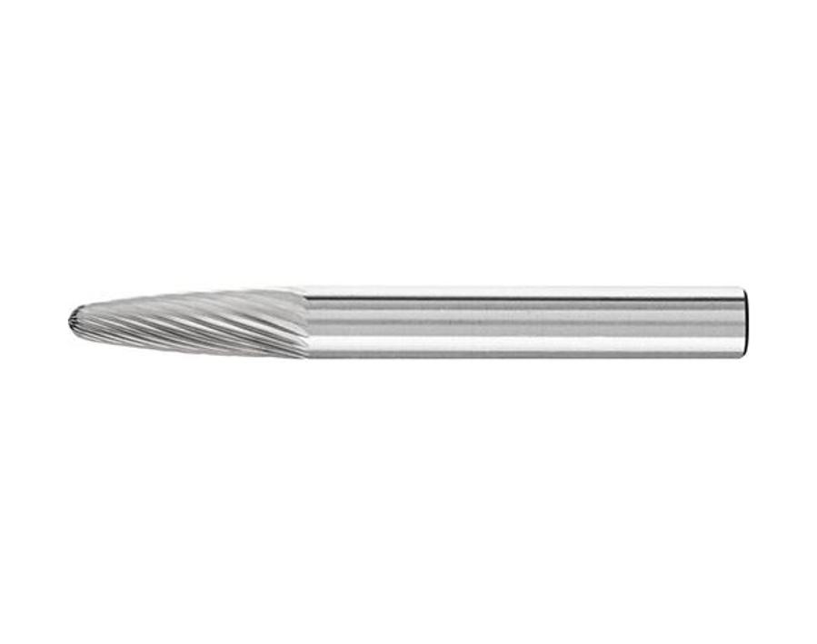 Hartmetallfrässtift (Rotorfräser) DIN 8033 – Schaft-Ø 6 mm, Rundbogenform RBF, Zahnung 5