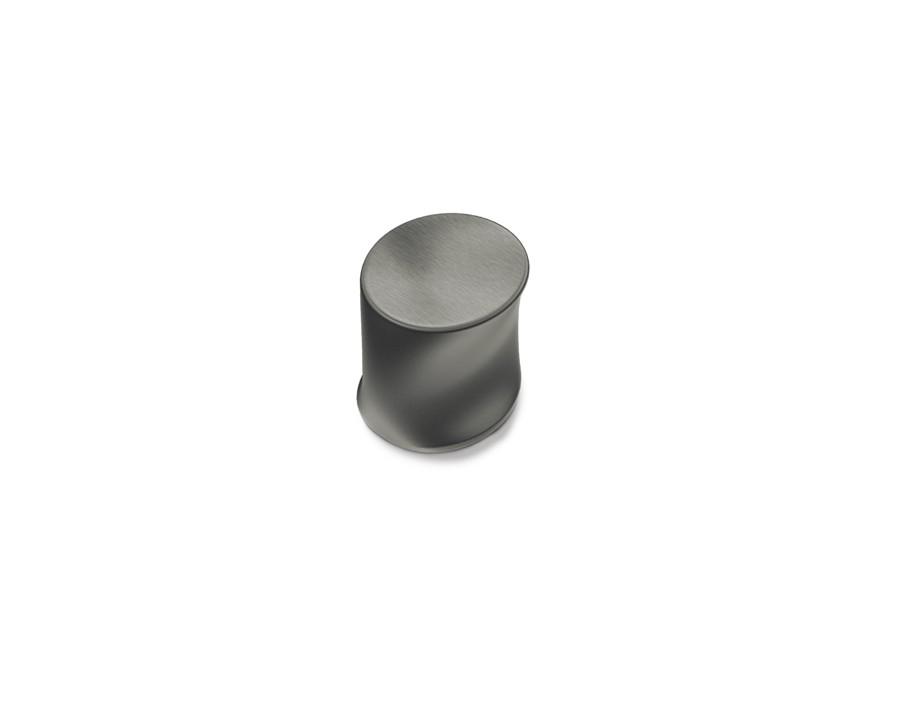 Knopf Bonea, L 29 mm, B 22 mm, H 25 mm, Zinn Optik gebürstet