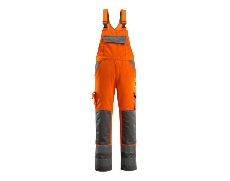 Latzhose mit Knietaschen SAFE COMPETE hi-vis orange/anthrazit
