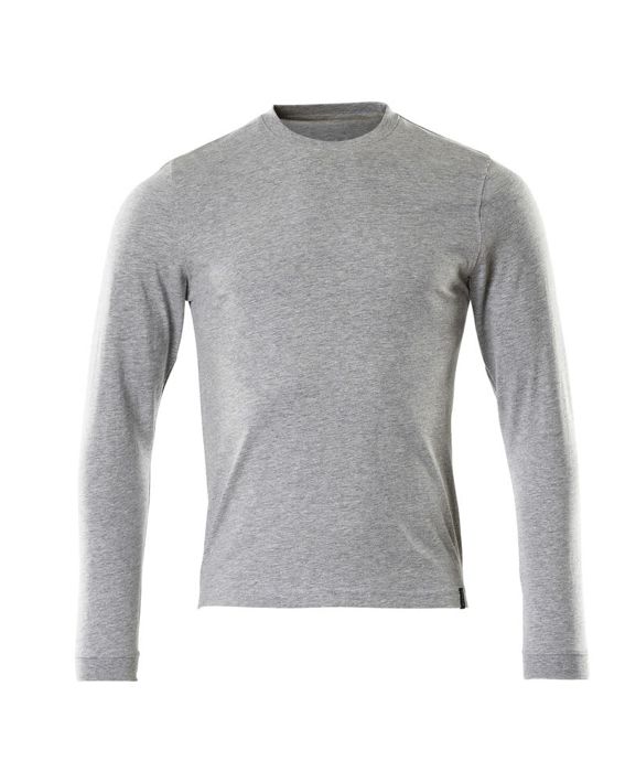 T-Shirt, Langarm CROSSOVER grau-meliert
