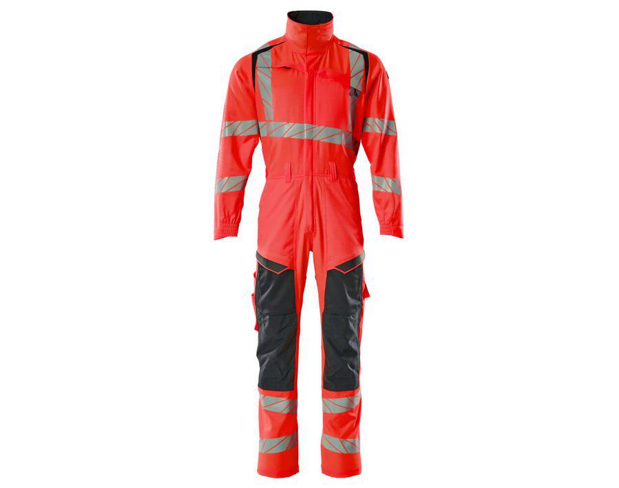 Overall mit Knietaschen ACCELERATE SAFE Hi-vis rot/schwarzblau