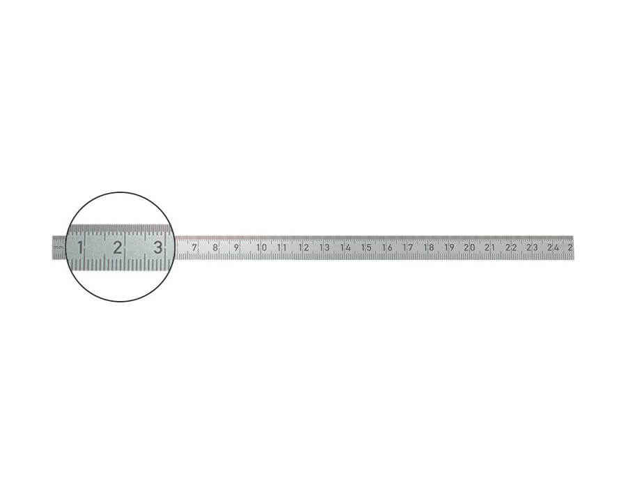 Stahlmaßstab, 13 mm breit