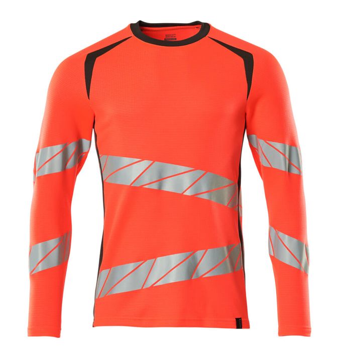 T-Shirt, Langarm ACCELERATE SAFE hi-vis rot/dunkelanthrazit