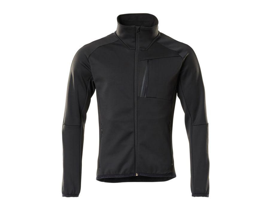 Fleecepullover mit Reißverschluss UNIQUE schwarz