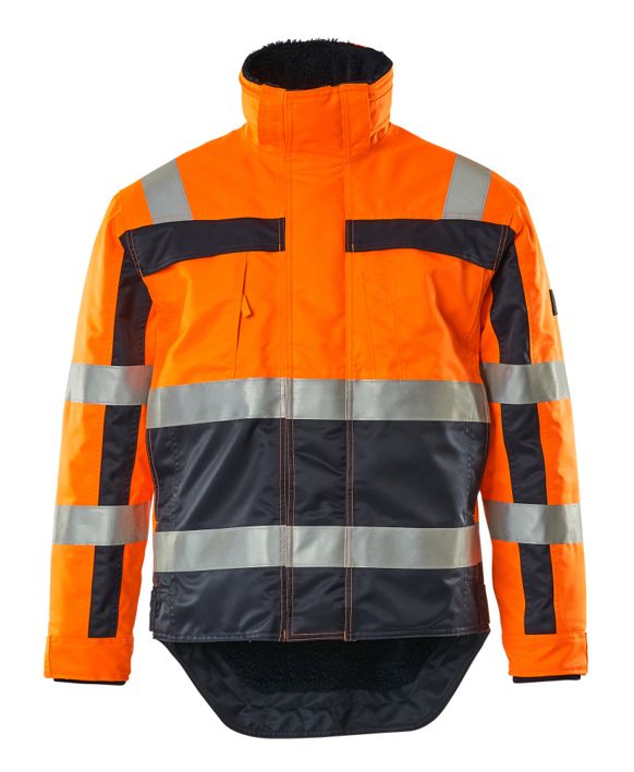 Winterjacke SAFE COMPETE hi-vis orange/marine