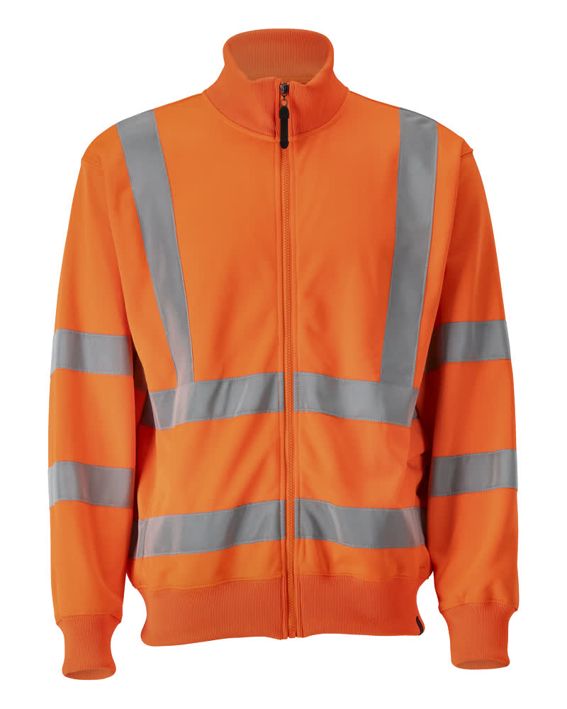 Sweatshirt mit Reißverschluss SAFE CLASSIC hi-vis orange