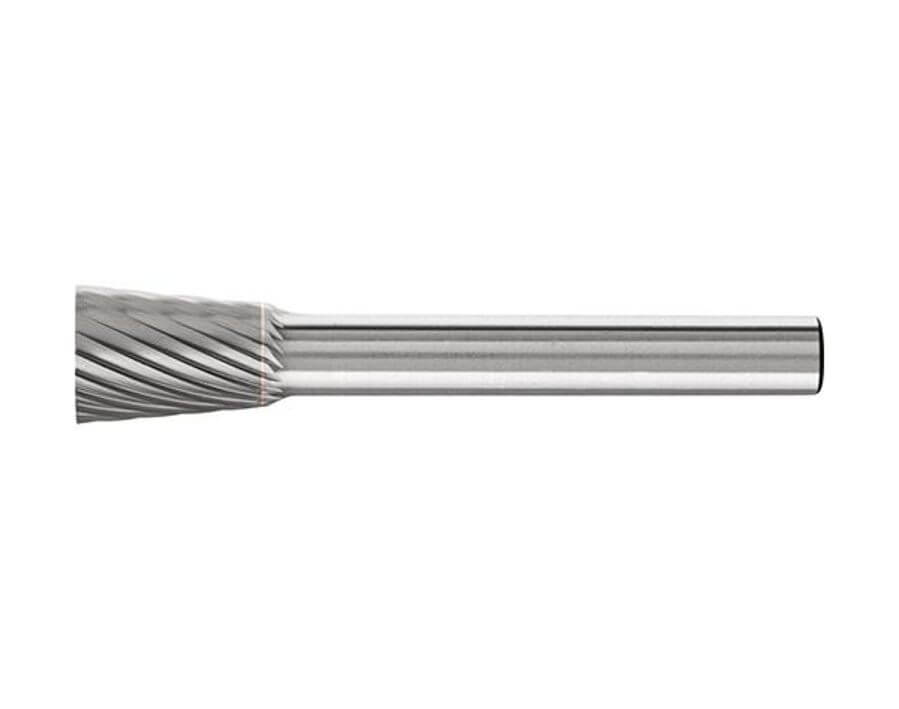 Hartmetallfrässtift (Rotorfräser) DIN 8033-Schaft-Ø 6 mm, Winkelform WKN, Zahnung 3