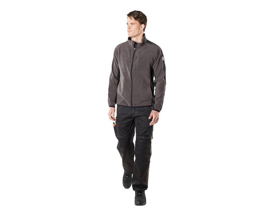 Fleecejacke UNIQUE anthrazit/schwarz