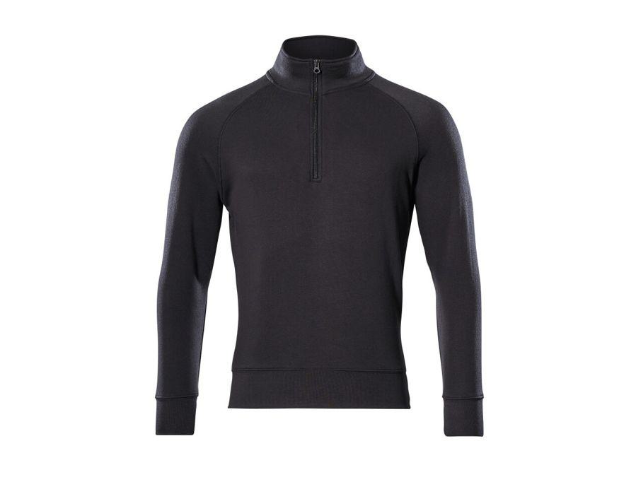 Sweatshirt mit kurzem Reißverschluss CROSSOVER schwarz