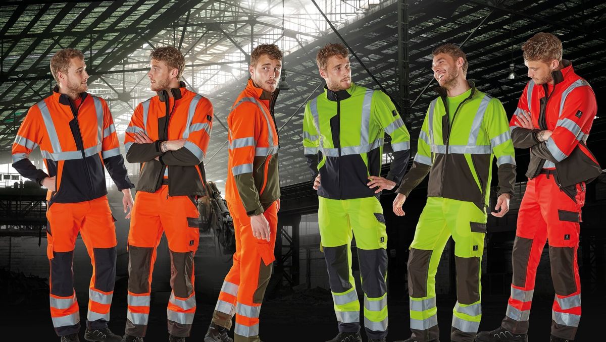 Soft Shell Jacke SAFE LIGHT hi-vis gelb/schwarzblau