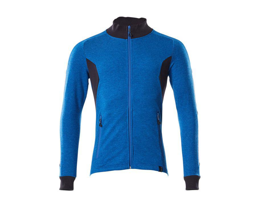 Sweatshirt mit Reißverschluss ACCELERATE azurblau/schwarzblau