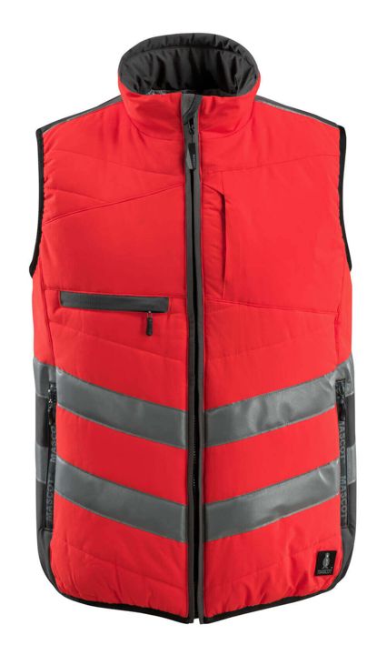 Winterweste SAFE SUPREME hi-vis rot/dunkelanthrazit