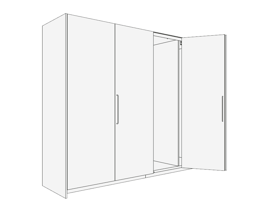 Garnitur für 1 Falttürpaar Hawa Folding Concepta 25