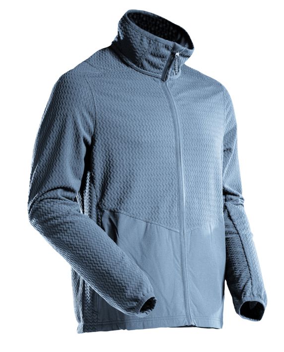 Microfleece Pullover mit Reißverschluss CUSTOMIZED steinblau