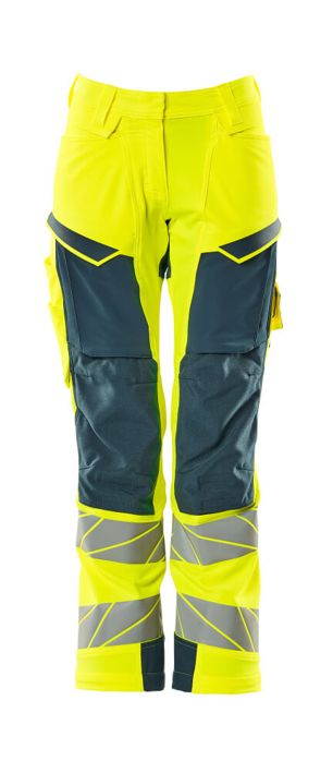 Hose mit Knietaschen ACCELERATE SAFE hi-vis gelb/dunkelpetroleum